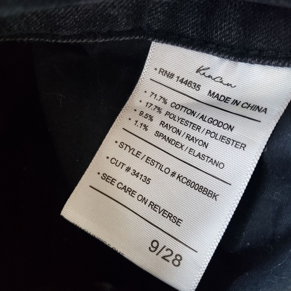 KanCan Women's 9 28 Black Distressed Skinny Jeans Denim Holey Knees High Rise - Picture 5 of 7